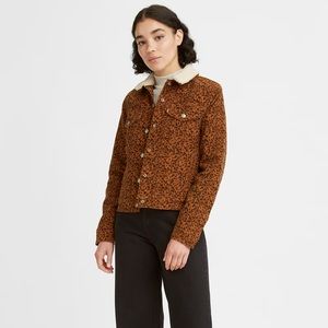 Levi’s LEOPARD PRINT ORIGINAL SHERPA TRUCKER JACKET